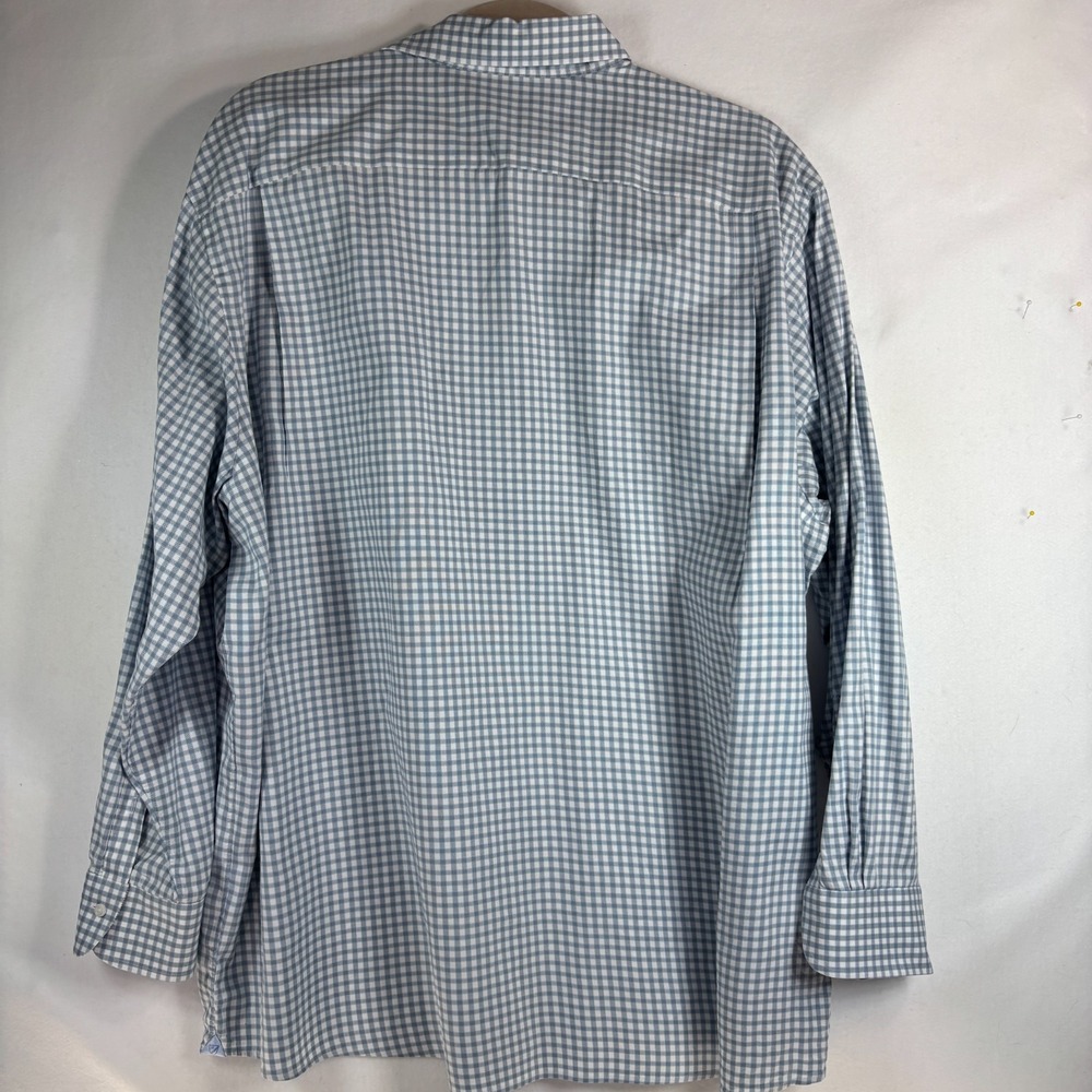 Cremieux Mens Size 3XLT Cotton Blue and White Check